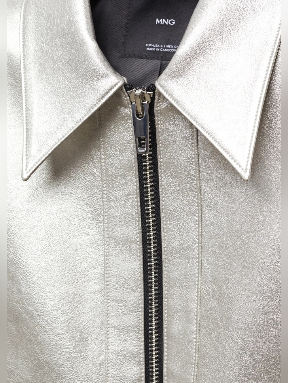 Mango Metallic cropped jacket - Picture 3 of 11